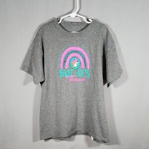 Bucee's Texas Gray Kids T-Shirt with Rainbow Design Size Youth Medium